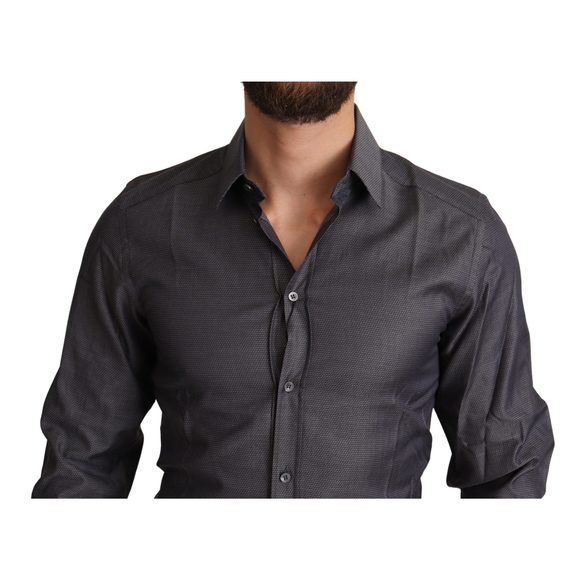 Dolce & Gabbana Blue GOLD Cotton Slim Fit Mens Shirt - Picture 4 of 4